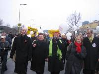 Demo für den Erhalt, mit Franziska E.-Bohlig, Alice Ströver, Th.Birk und H.-J.Schatz (Schauspieler)